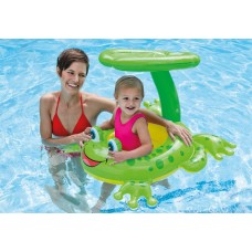 Intex Froggy Friend Shaded Canopy Baby Kiddie Pool Floating Raft | 56584EP   557217113